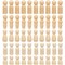 50 Pieces Unfinished Wood Peg Dolls, Wooden People Figures for Crafts, Painting, Games (5 Sizes)